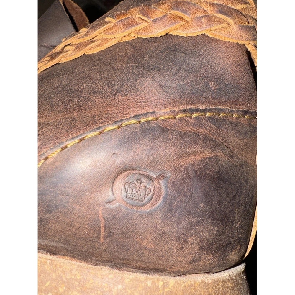 Born Temple Ankle Boots Castano Suede Leather Braided Accent Boho Women's 7.5 - Picture 7 of 16